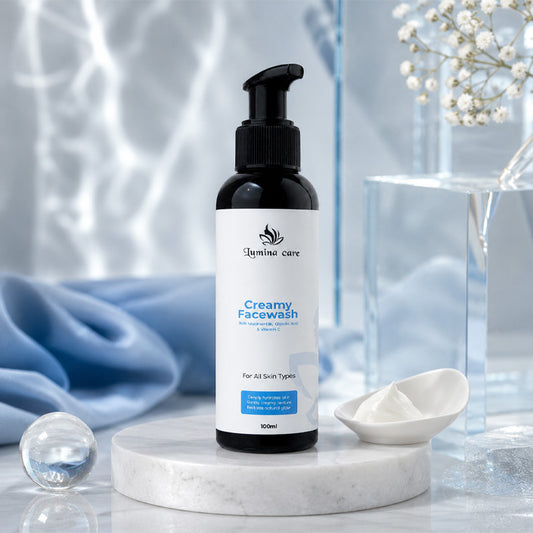 Lumina Care Creamy Facewash – Hydrating Cleanser with Niacinamide, Vitamin C & Glycolic Acid (100ml)