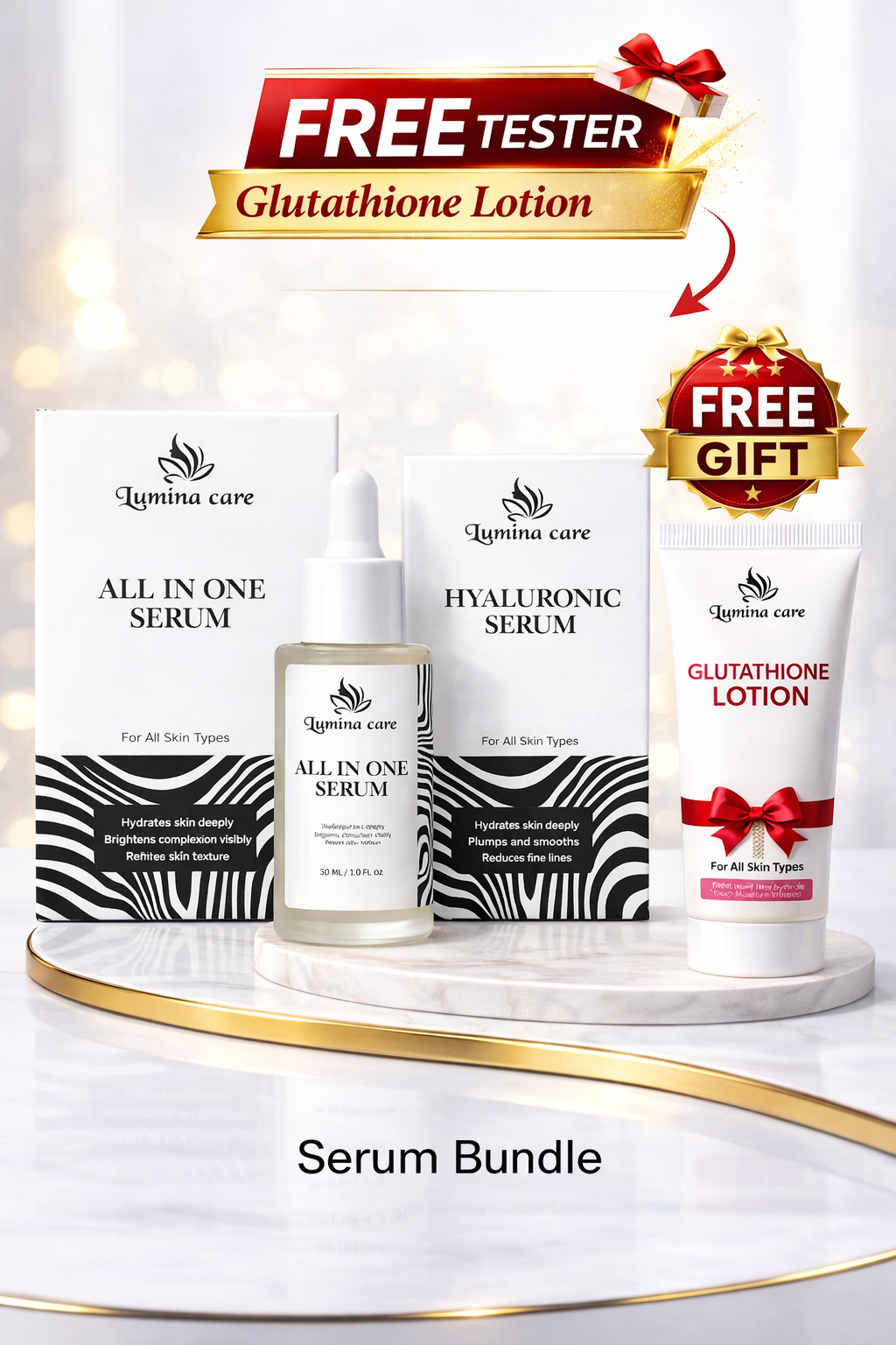 Skincare Bundle - Glow & Hydration Duo | Lumina Care 2x30ml Serums