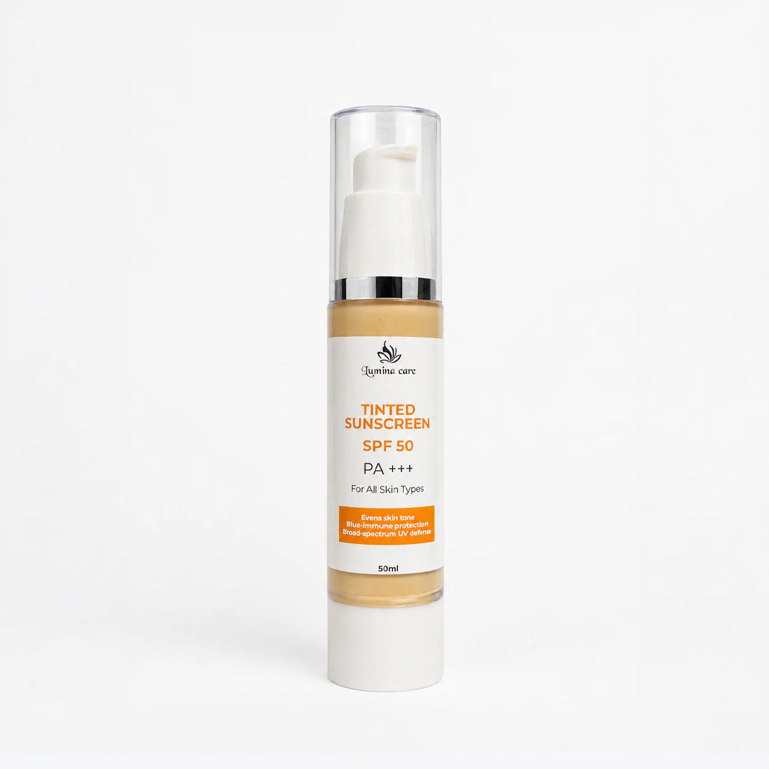 Lumina Care Tinted Sunblock SPF 50 PA+++ – Multi-Protection Shield with Vitamin A & Shea Butter (50ml)